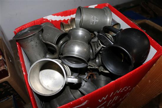 Qty of pewter